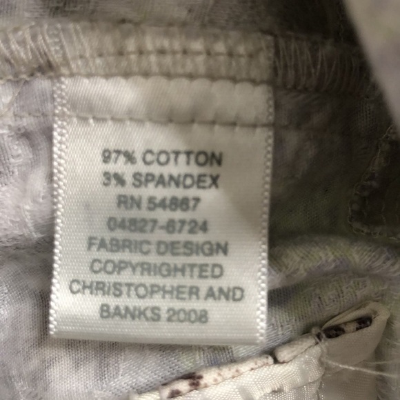 New - CHRISTOPHER & BANKS Green, Lavender, Tan Peplum Button Front Jacket Size L - Picture 7 of 8